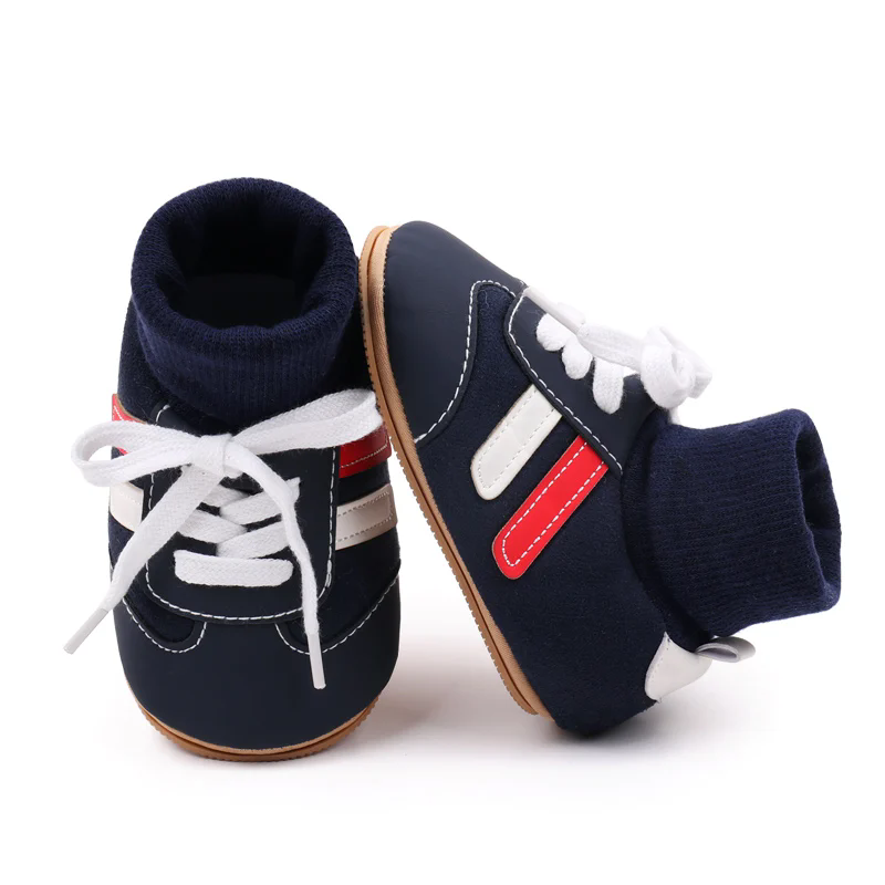 Baby Sock Shos Autumn and Winter Baby Girls Boys Ankle-covered Style 0-1 Year Old Anti Slip Fashion Design Newborn Infant Shoes