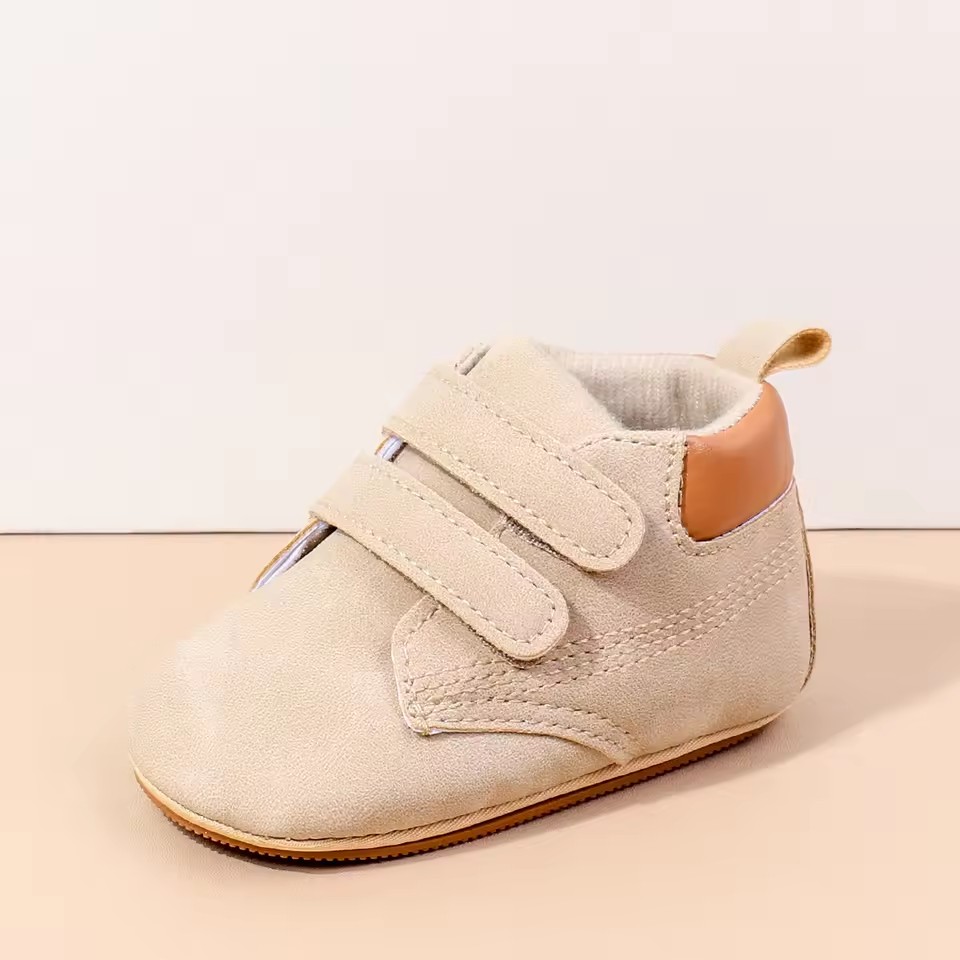 Spring And Autumn Baby Boys First Walking Toddler Shoes With High Quality PU Leather And Soft TPR Sole For 0-18M Baby Shoes