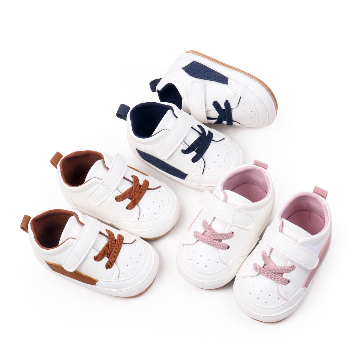 Spring and Autumn New Infant and Baby Trendy Front-toe Shoes with Non-slip Soles for Indoor Sports Shoes For 0-18 Months