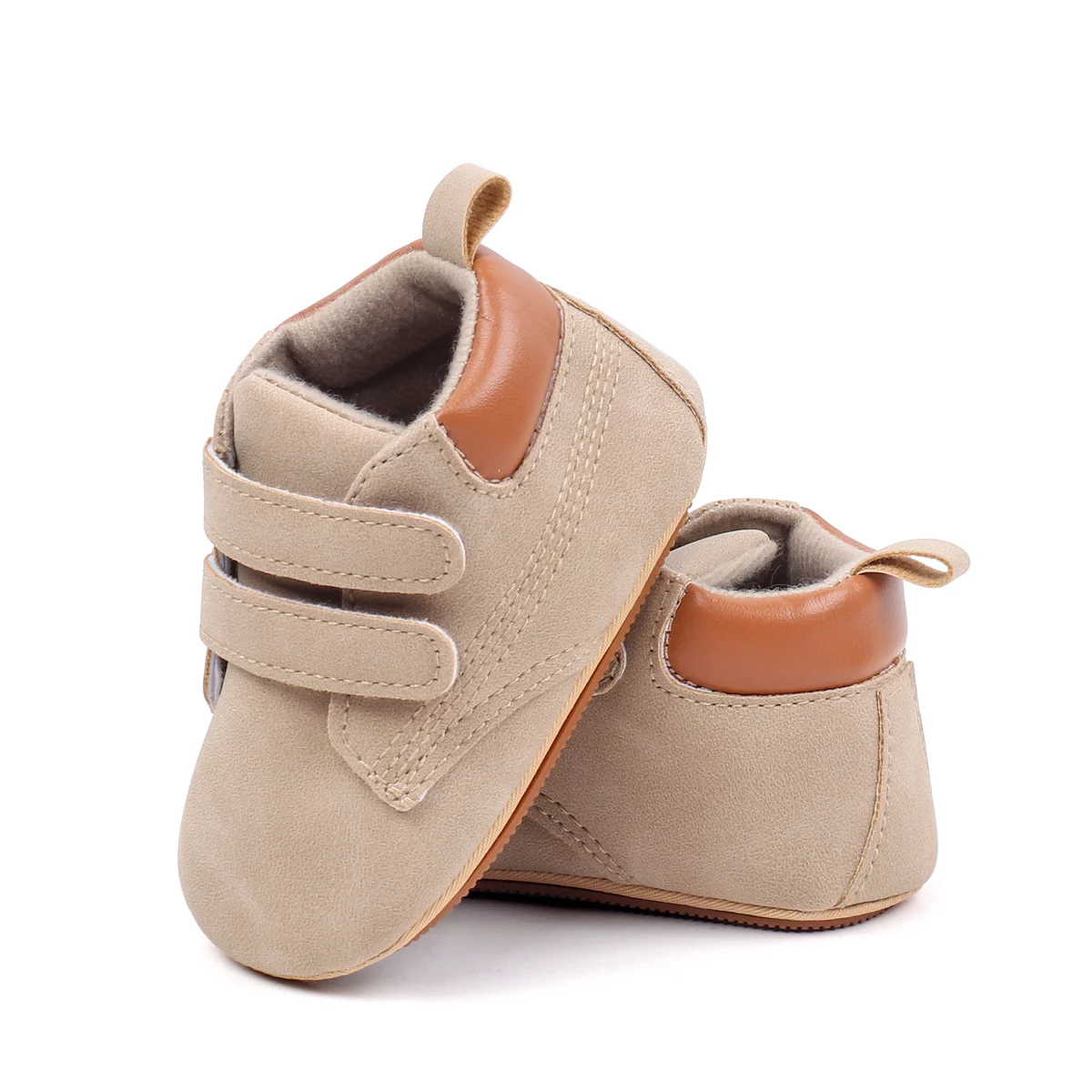 Spring And Autumn Baby Boys First Walking Toddler Shoes With High Quality PU Leather And Soft TPR Sole For 0-18M Baby Shoes