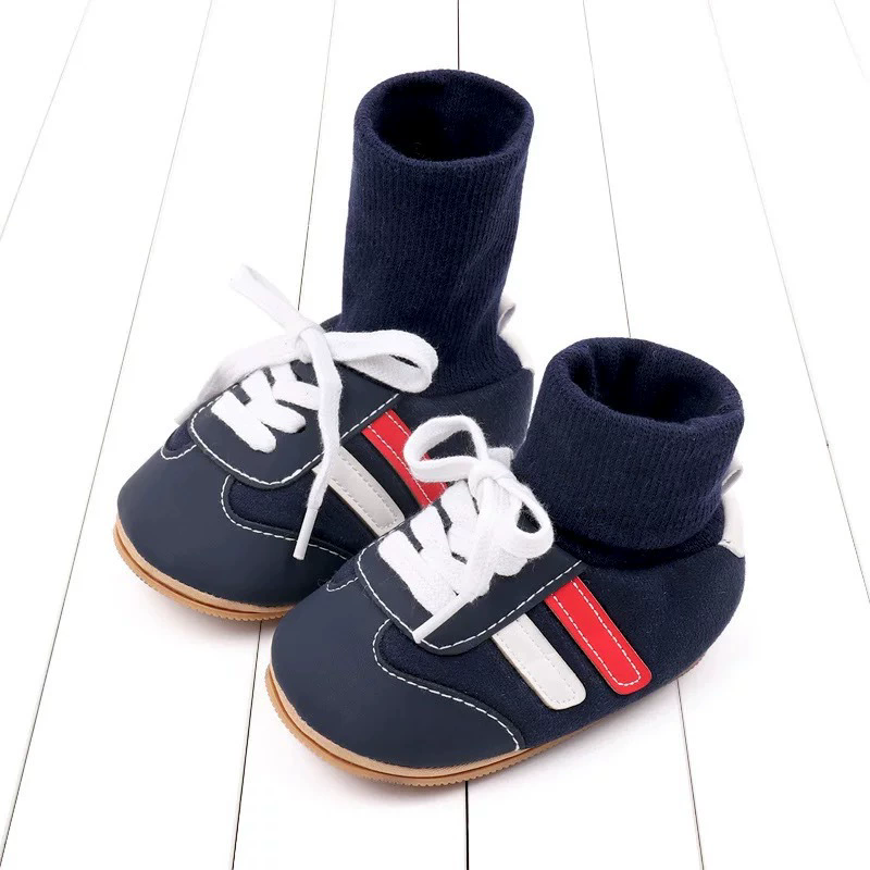Baby Sock Shos Autumn and Winter Baby Girls Boys Ankle-covered Style 0-1 Year Old Anti Slip Fashion Design Newborn Infant Shoes