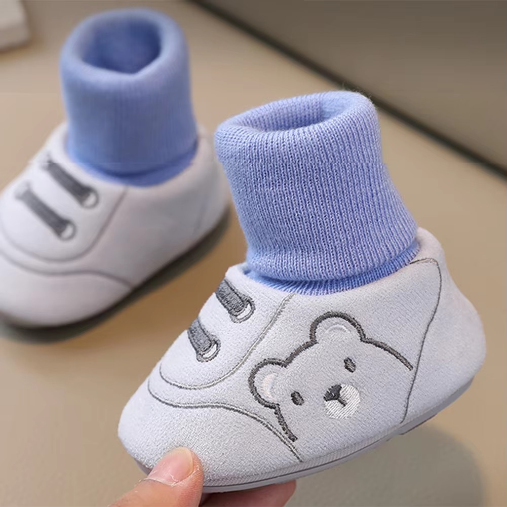 Soft Rubber Sole Baby Walker Shoes Cartoon Design Breathable Infant Shoes Wear-resistant Non-Slip Baby Booties Walking Practic