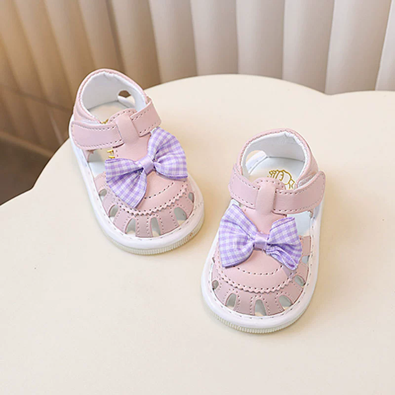 Summer Baby Girls Sandals Cut-Outs  Princess Shoes Children Sandals Anti Slip Soft Sole Toddler Kids Beach Shoes Size 16-20