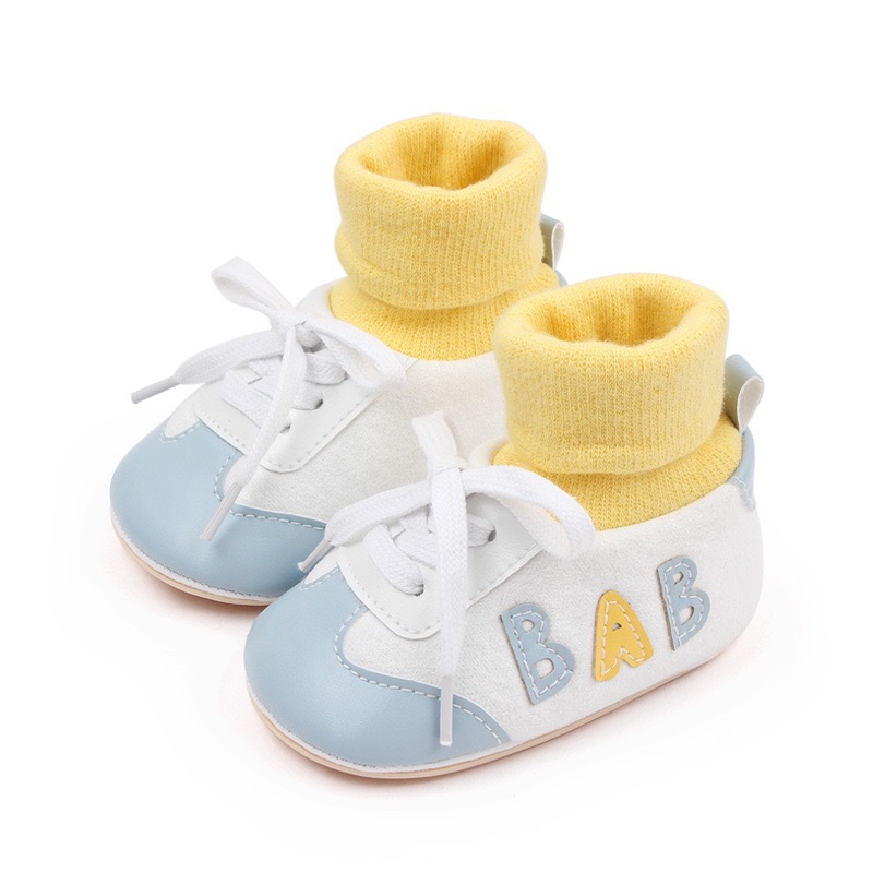 1Pair  Cartoon alphabet baby walking shoes for infants and young children, anti slip and wear-resistant