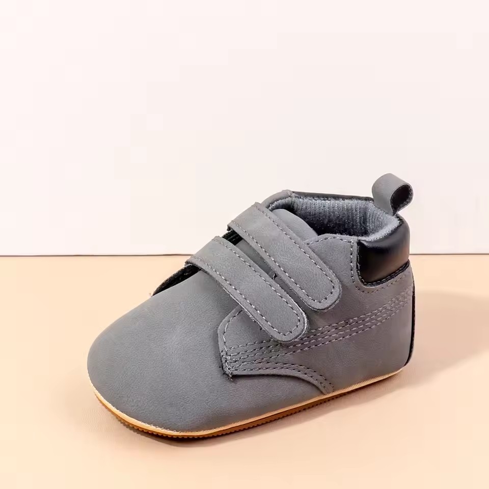 Spring And Autumn Baby Boys First Walking Toddler Shoes With High Quality PU Leather And Soft TPR Sole For 0-18M Baby Shoes