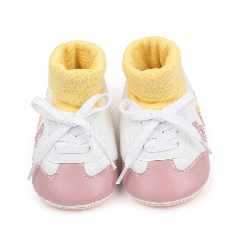 1Pair  Cartoon alphabet baby walking shoes for infants and young children, anti slip and wear-resistant