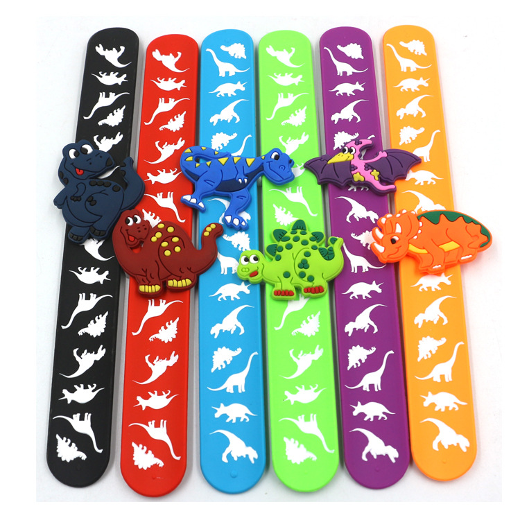 Cartoon dinosaur print, patting circle, patting bracelet, children's toy bracelet, wrist strap, toy small gift