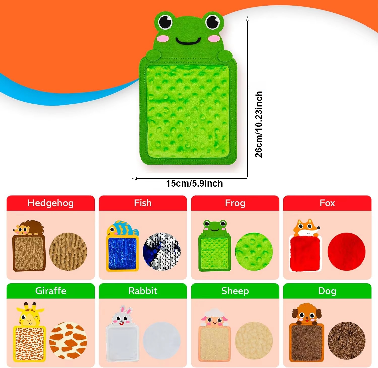 New Cartoon Sensory Tactiles Mat Animal Mat Education Felt Sensory Pad Unisex Learning Gift Children Hand Skill Tactiles Board