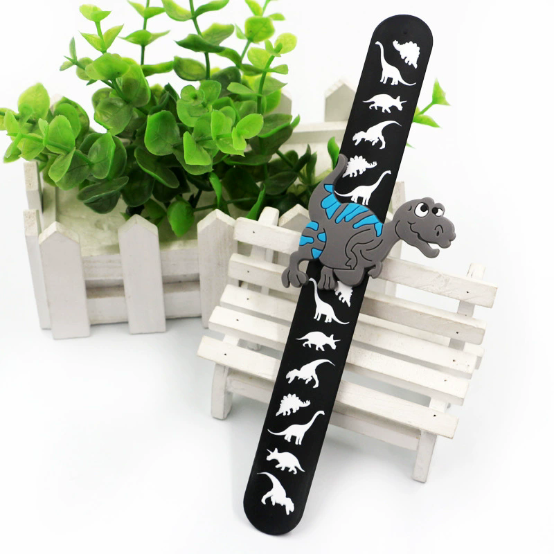 Cartoon dinosaur print, patting circle, patting bracelet, children's toy bracelet, wrist strap, toy small gift