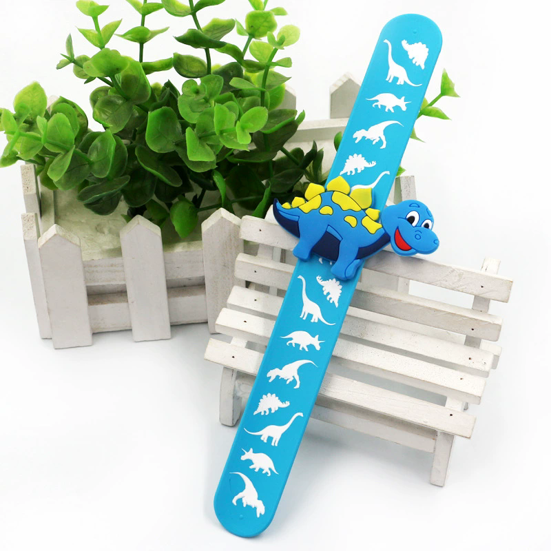 Cartoon dinosaur print, patting circle, patting bracelet, children's toy bracelet, wrist strap, toy small gift