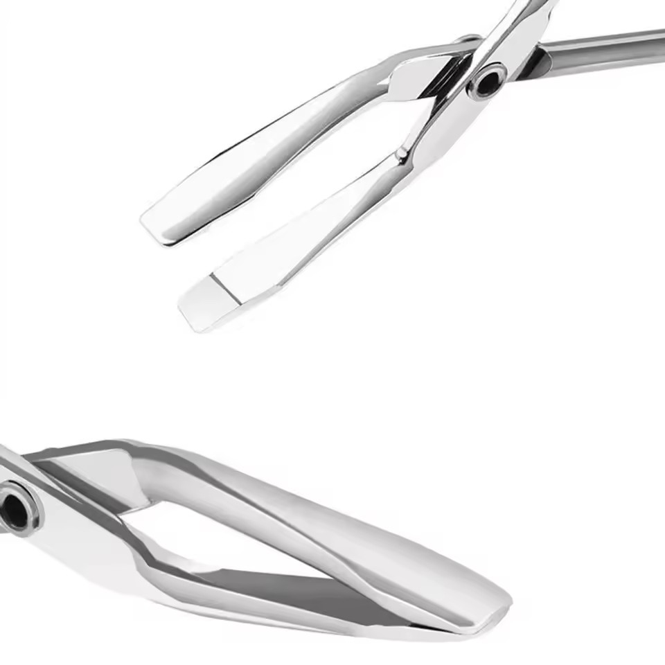 1Pcs Scissor Type Eyebrow Tweezer Fine Hairs Puller Eye Brow Nose Hair Removal Stainless Steel Beauty Makeup Tools Accessories view 10