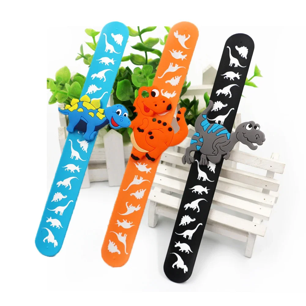 Cartoon dinosaur print, patting circle, patting bracelet, children's toy bracelet, wrist strap, toy small gift