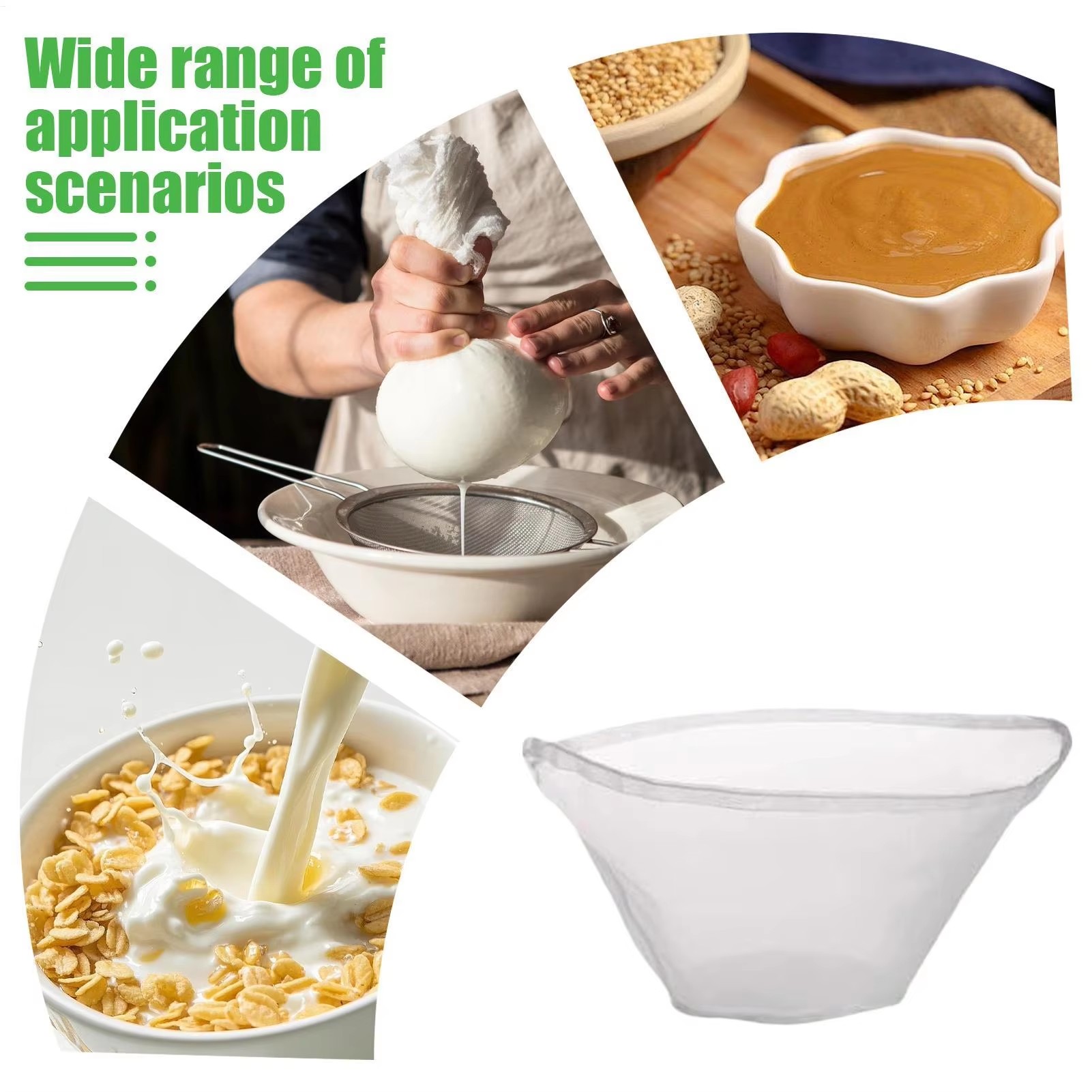 Reusable Cheese Cloth Bags Fine Mesh Strainer for Yogurt Juice Coffee Gauze Filtering Bags Kitchen Cooking Filter Strainers Bag