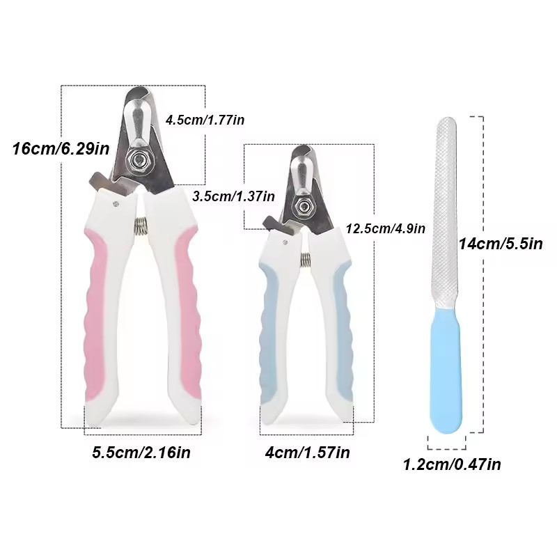 Professional Pet Nail Clipper Stainless Steel Dog Cat Nail Clippers Multifunctional Teddy Cat Stainless Steel Grooming Scissors