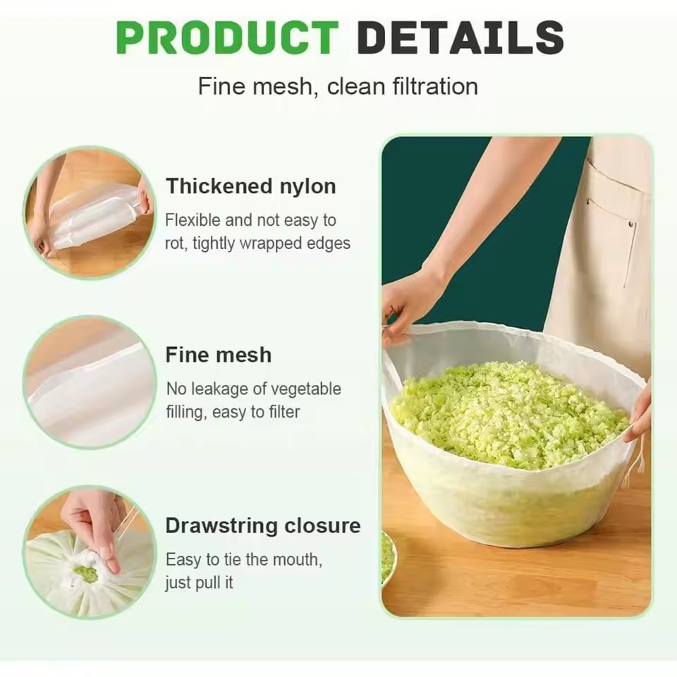 Reusable Cheese Cloth Bags Fine Mesh Strainer for Yogurt Juice Coffee Gauze Filtering Bags Kitchen Cooking Filter Strainers Bag