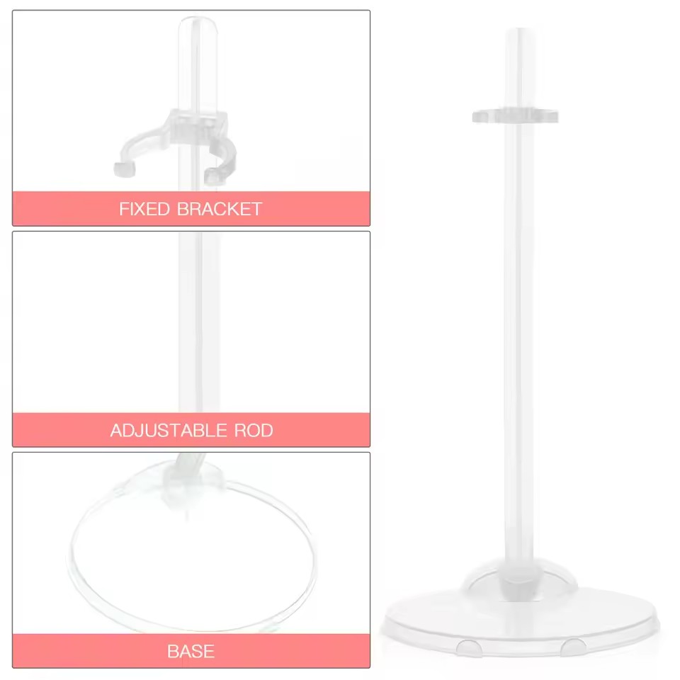 5 Pcs Translucence Dolls Stand High Quality Figure Display Holder Toy Model Accessories For 1/6 Doll Girl Kids Toys