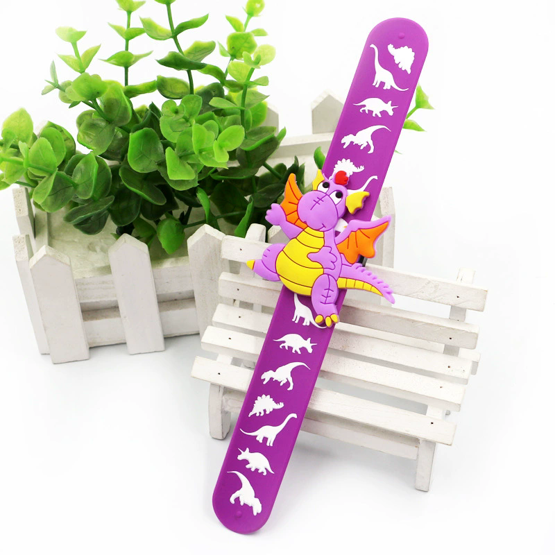 Cartoon dinosaur print, patting circle, patting bracelet, children's toy bracelet, wrist strap, toy small gift