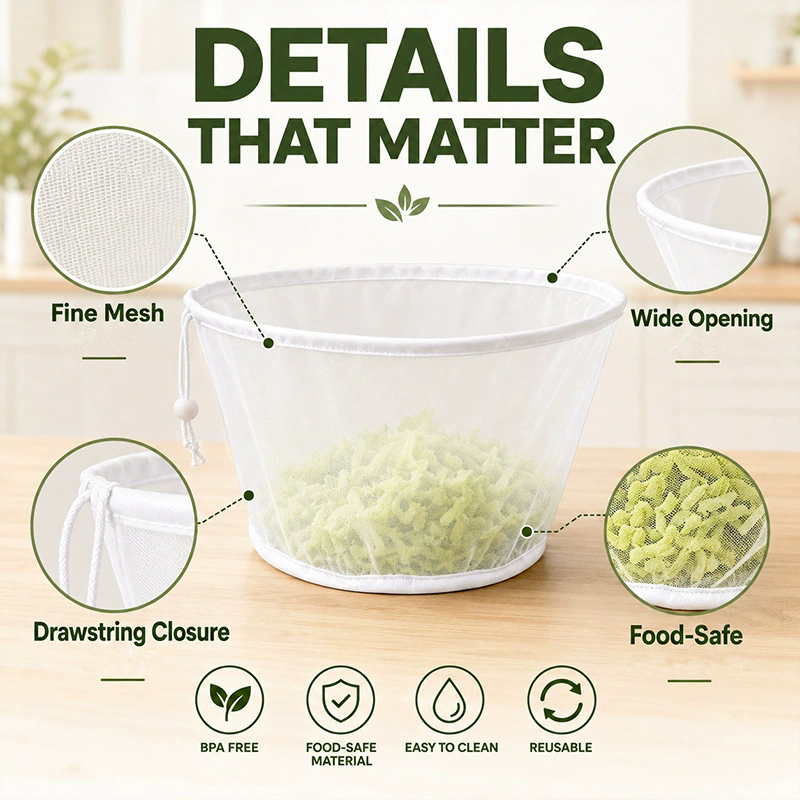 Reusable Cheese Cloth Bags Fine Mesh Strainer for Yogurt Juice Coffee Gauze Filtering Bags Kitchen Cooking Filter Strainers Bag