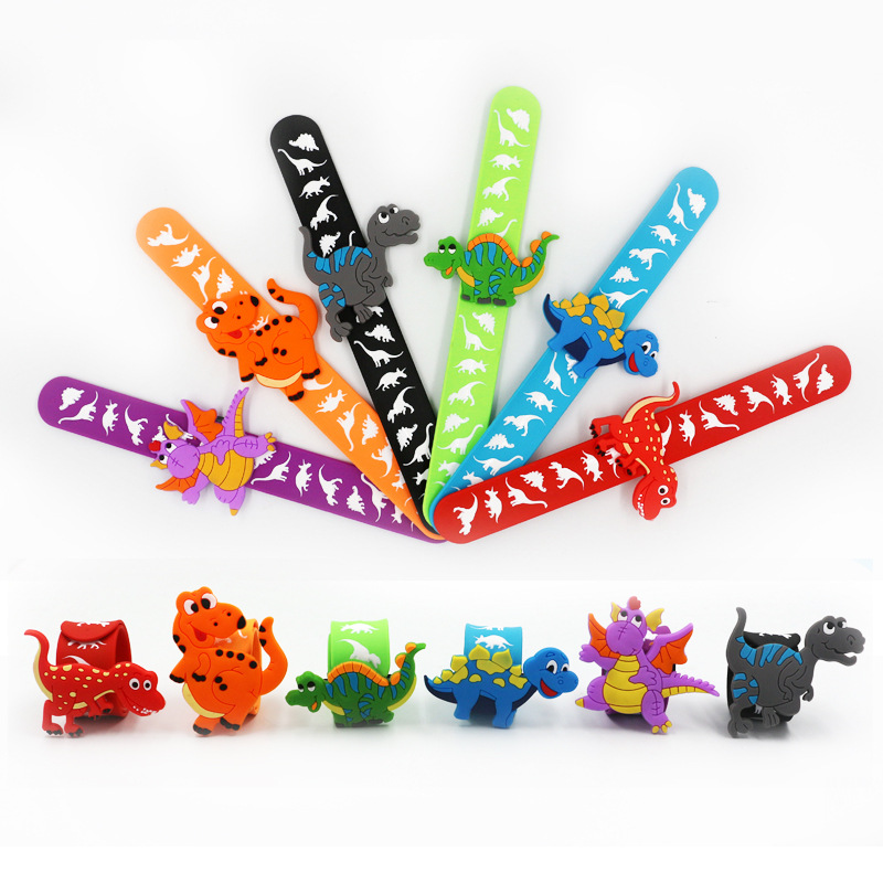 Cartoon dinosaur print, patting circle, patting bracelet, children's toy bracelet, wrist strap, toy small gift