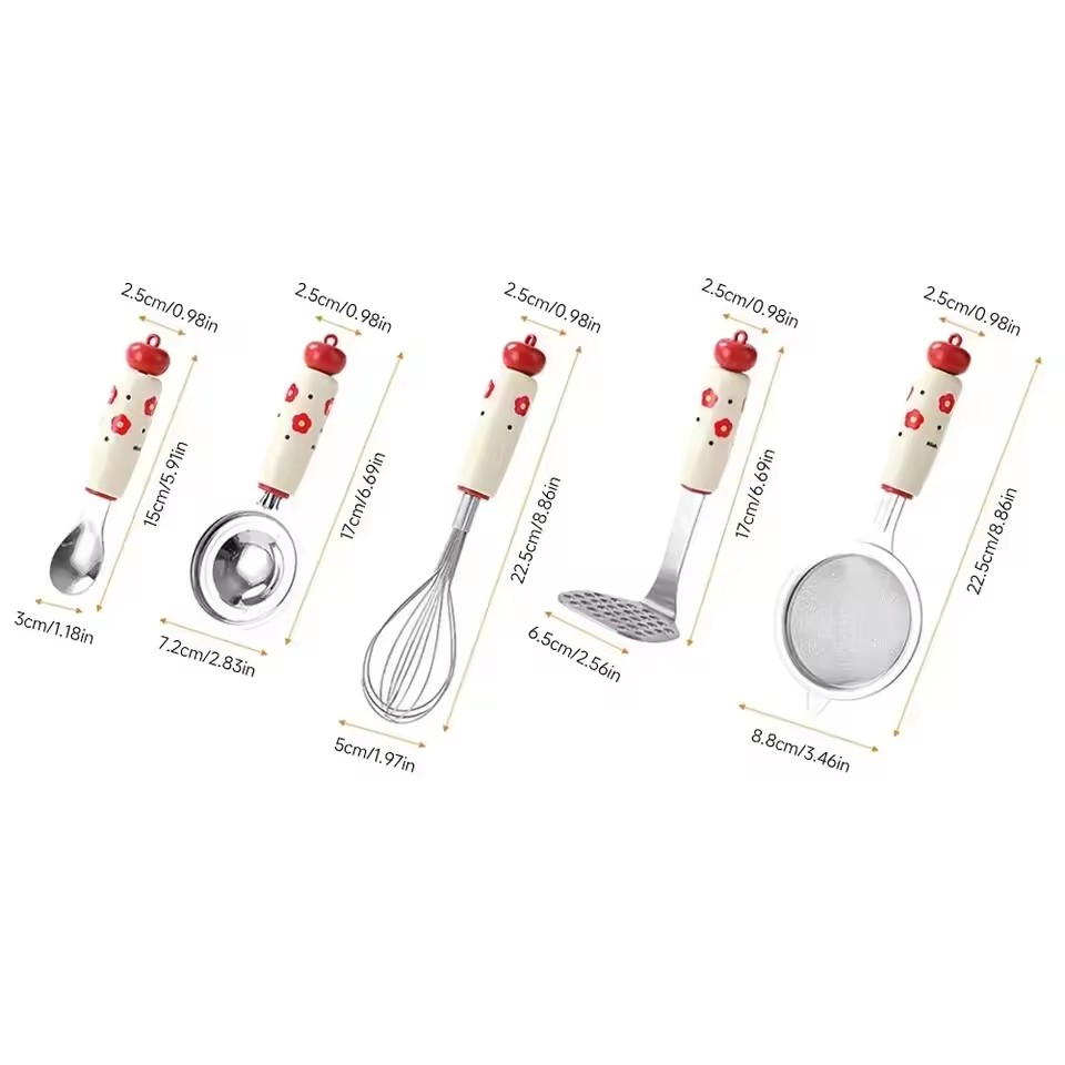 Baby Complementary Food Utensils Dopamine Kitchen Gadget Stainless Steel Egg Yolk Separator Mesh Filter Sieve Spoon Making Tool
