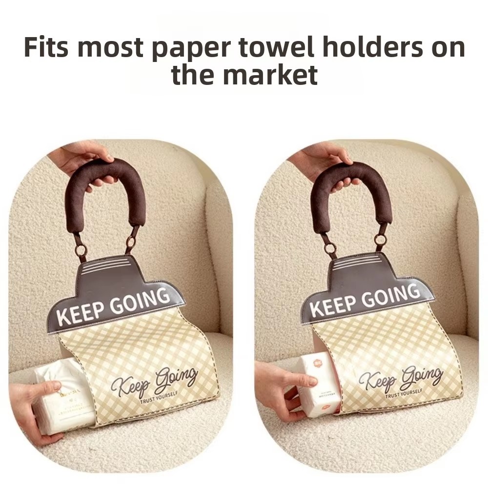 Cute Hanging Tissue Storage Bag Waterproof Wall Organizer Large Capacity Cartoon Tissue Holder Bathroom Kitchen Storage Pouch