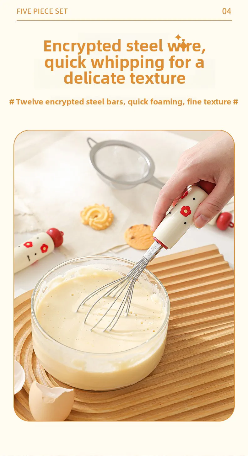 Baby Complementary Food Utensils Dopamine Kitchen Gadget Stainless Steel Egg Yolk Separator Mesh Filter Sieve Spoon Making Tool
