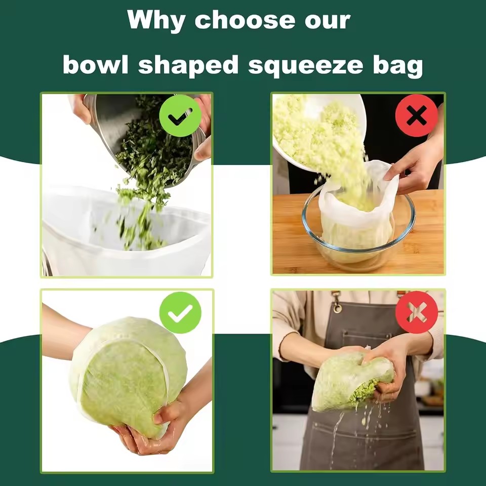 Reusable Cheese Cloth Bags Fine Mesh Strainer for Yogurt Juice Coffee Gauze Filtering Bags Kitchen Cooking Filter Strainers Bag