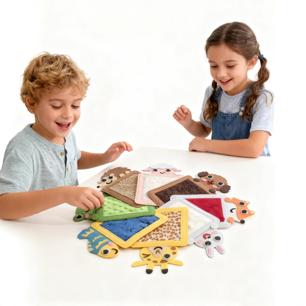New Cartoon Sensory Tactiles Mat Animal Mat Education Felt Sensory Pad Unisex Learning Gift Children Hand Skill Tactiles Board