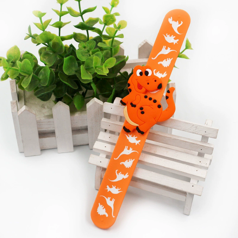 Cartoon dinosaur print, patting circle, patting bracelet, children's toy bracelet, wrist strap, toy small gift