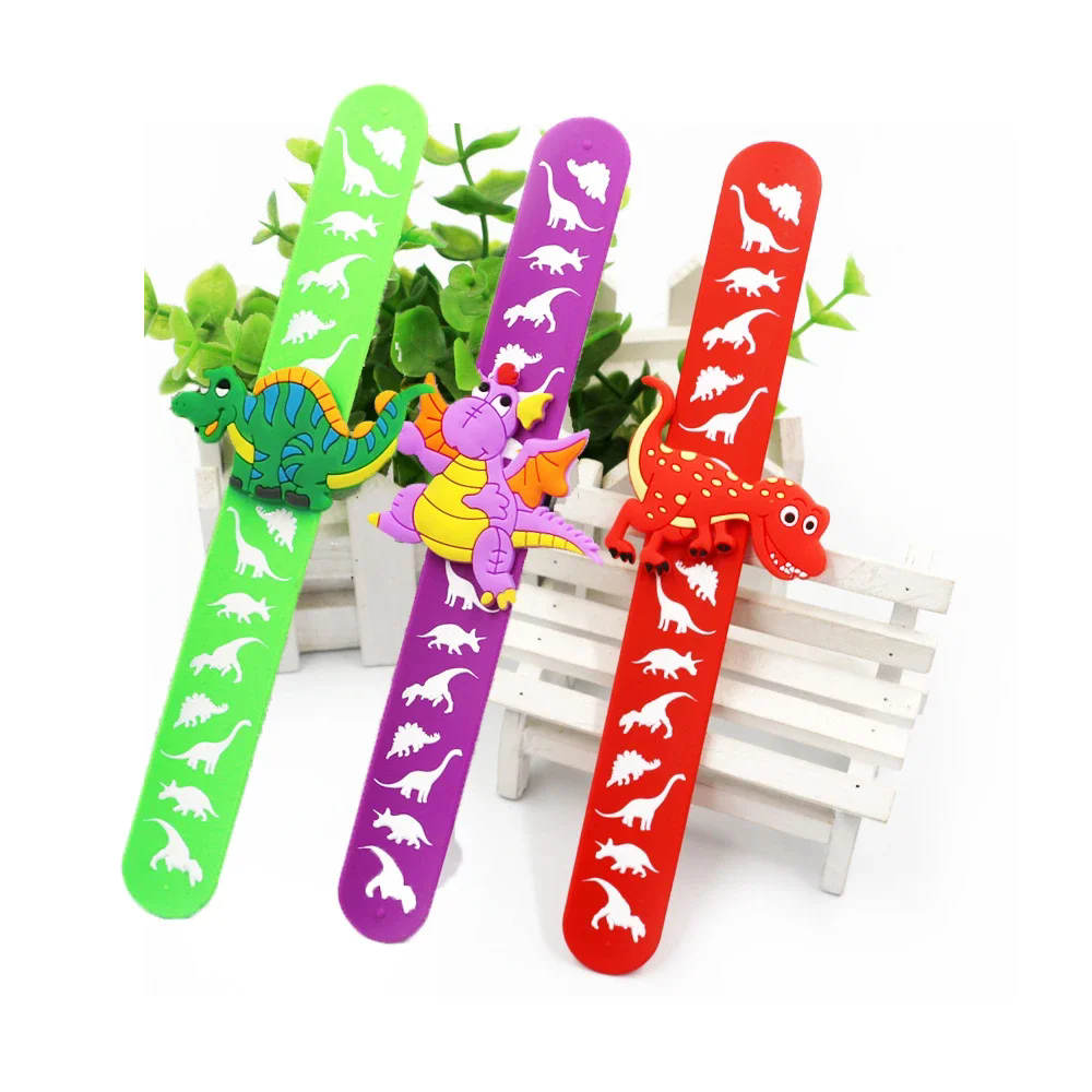 Cartoon dinosaur print, patting circle, patting bracelet, children's toy bracelet, wrist strap, toy small gift
