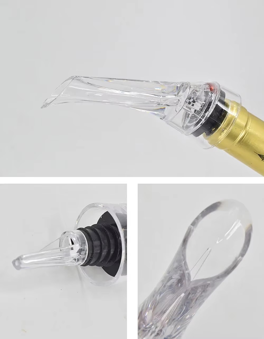 1pcs Magic Wine Decanter Wine Aerating Pourer Spout Decanter Wine Aerator Quick Aerating Pouring Tool Pump Portable Filter