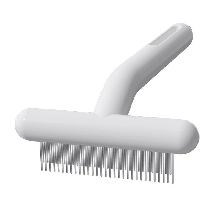 Pet Hair Removal T Type Rake Smooth ABS Plastic Housing Corrosion-resistant Steel Teat Reduces Floating Pet Hair Sofa Carpet Grooming Work for All Cat Breeds pet brush