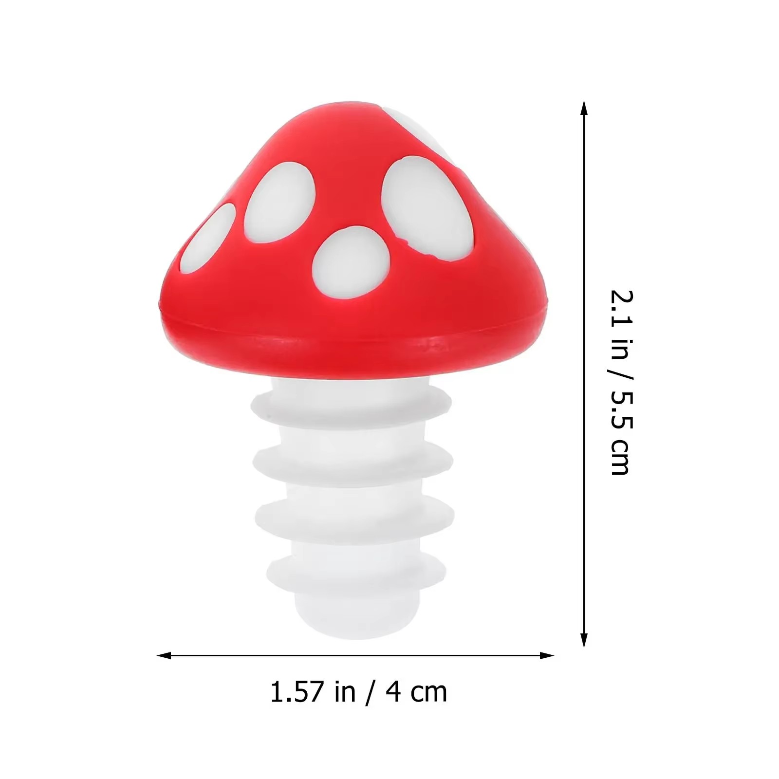 1Pc Mushroom Shaped Silicone Wine Bottle Stopper Holiday Leak Proof Cap for Glass Bottles Kitchen Gadget Sealing Lid
