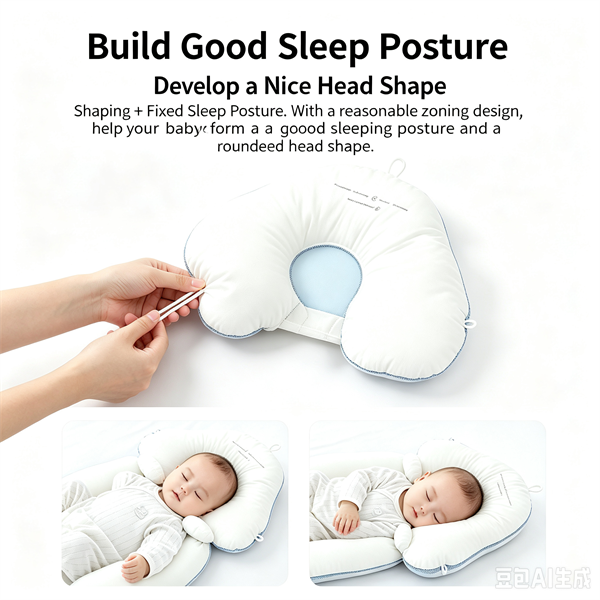 Baby shaping pillow artifact, newborn baby hugging, soothing pillow sleeping, correcting head shape, preventing head deviation