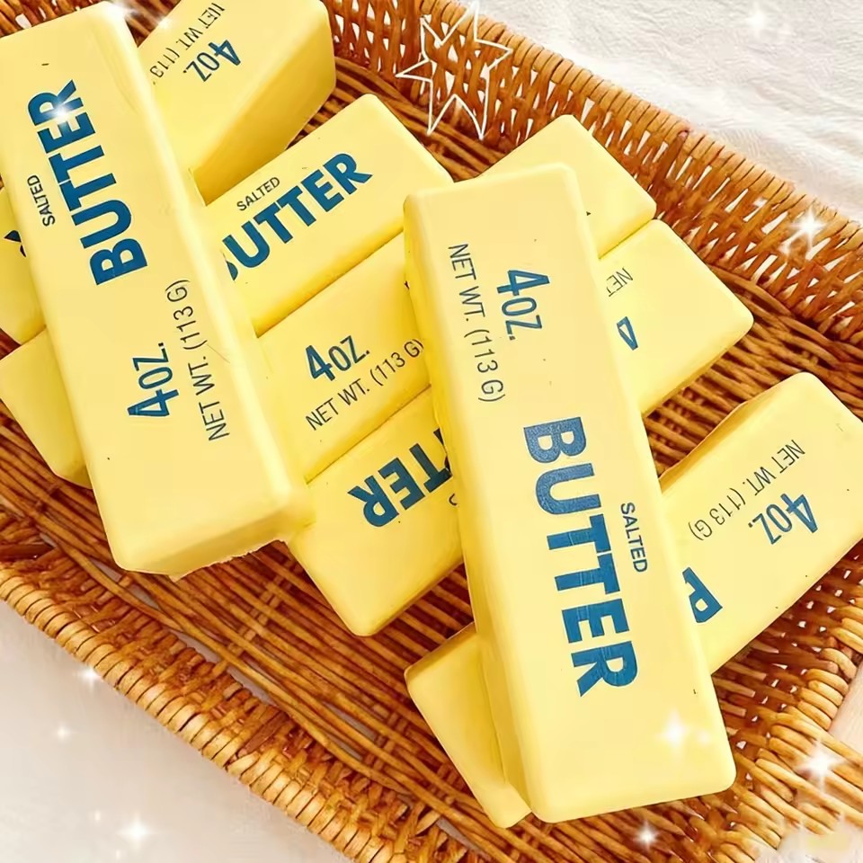 1PC Antistress Butter Stick Stress & Anxiety Relief Fidget Toys Slow Rising Squishy Squeeze Elastic Cheese Stick Prank Toys