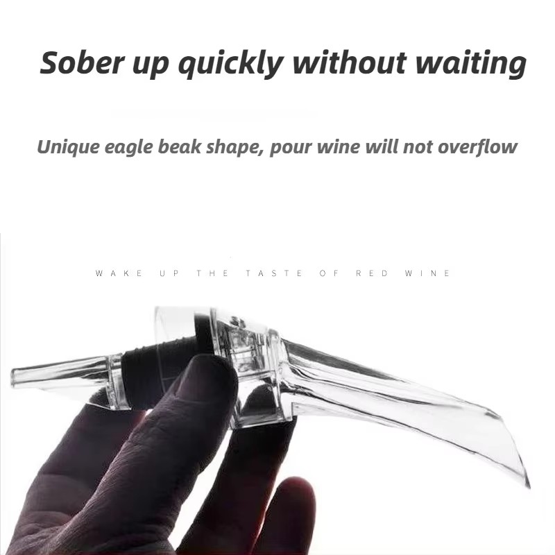 1pcs Magic Wine Decanter Wine Aerating Pourer Spout Decanter Wine Aerator Quick Aerating Pouring Tool Pump Portable Filter