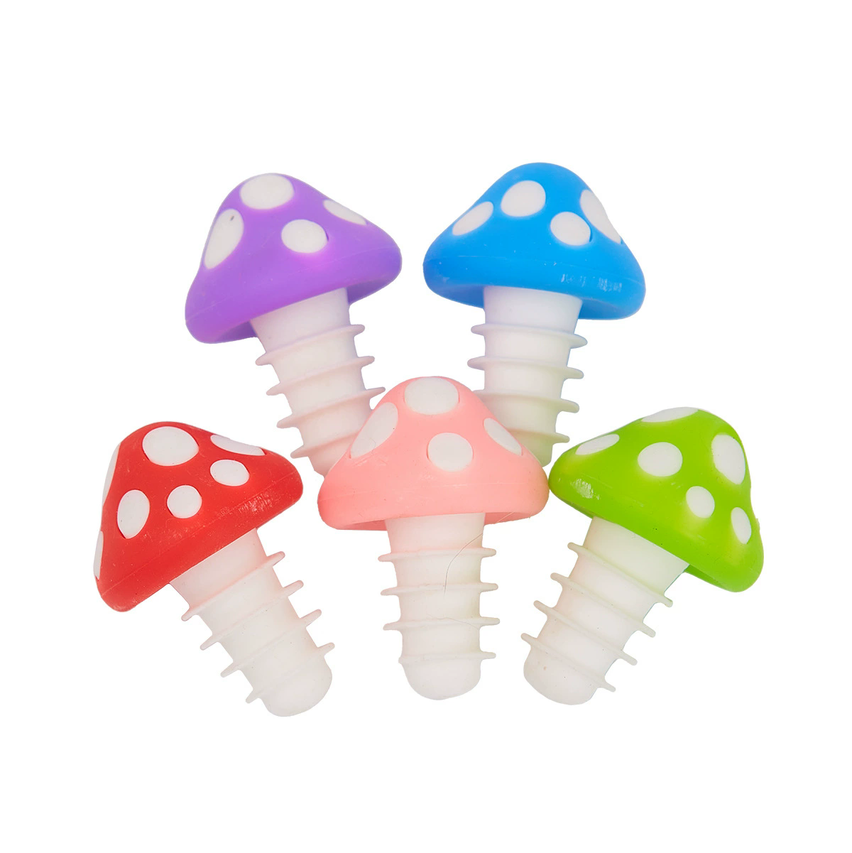 1Pc Mushroom Shaped Silicone Wine Bottle Stopper Holiday Leak Proof Cap for Glass Bottles Kitchen Gadget Sealing Lid