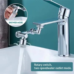 1080 Rotatable Faucet Extender Sprayer Head 2 Modes Universal Bathroom Tap Extend Adapter Aerator