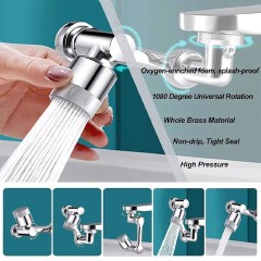 1080 Rotatable Faucet Extender Sprayer Head 2 Modes Universal Bathroom Tap Extend Adapter Aerator