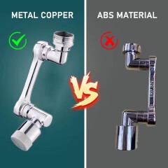 1080 Rotatable Faucet Extender Sprayer Head 2 Modes Universal Bathroom Tap Extend Adapter Aerator