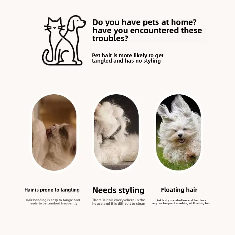 Pet Hair Removal T Type Rake Smooth ABS Plastic Housing Corrosion-resistant Steel Teat Reduces Floating Pet Hair Sofa Carpet Grooming Work for All Cat Breeds pet brush