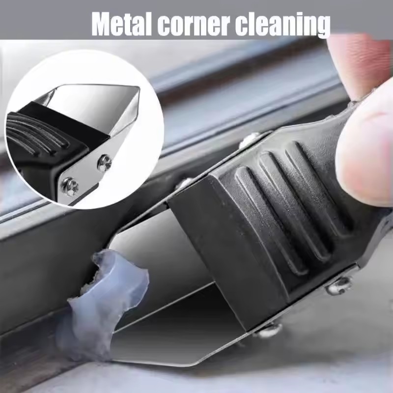 Silicone Scraper Squeegee Glue Remover Knife Caulking Angle Beauty Crack Trowel Tool Grout Scraper Kit with 5pcs Scraper Head