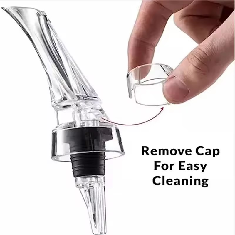 1pcs Magic Wine Decanter Wine Aerating Pourer Spout Decanter Wine Aerator Quick Aerating Pouring Tool Pump Portable Filter