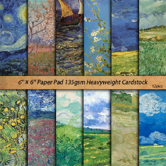 Craft Paper Van Gogh Landscape Painting Scrapbooking Material Background Paper