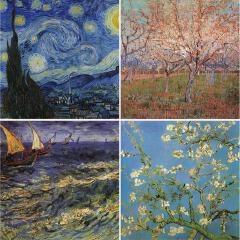 Craft Paper Van Gogh Landscape Painting Scrapbooking Material Background Paper
