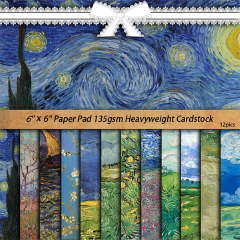 Craft Paper Van Gogh Landscape Painting Scrapbooking Material Background Paper