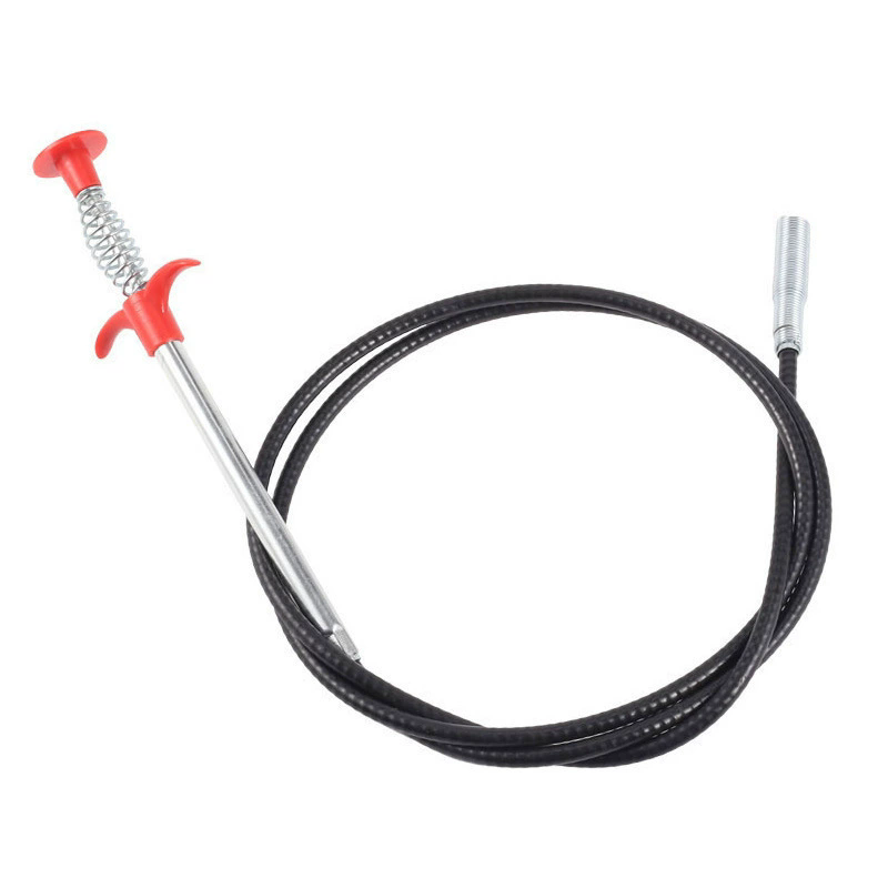 1PC    60cm Flexible Drain Snake Spring Pipe Cleaner Tool for Kitchen/Bathroom Sink Clogs (Heavy-Duty Hair & Debris Remover)
