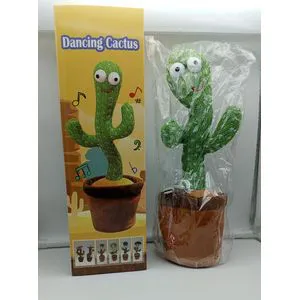 SAME DAY DELIVERY  Talking Dancing Cactus Doll – Interactive Plush Toy with 120+ Songs, Voice Recording & Repeat, LED Light-Up Dance Moves, Rechargeable Funny Gift for Kids & Adults