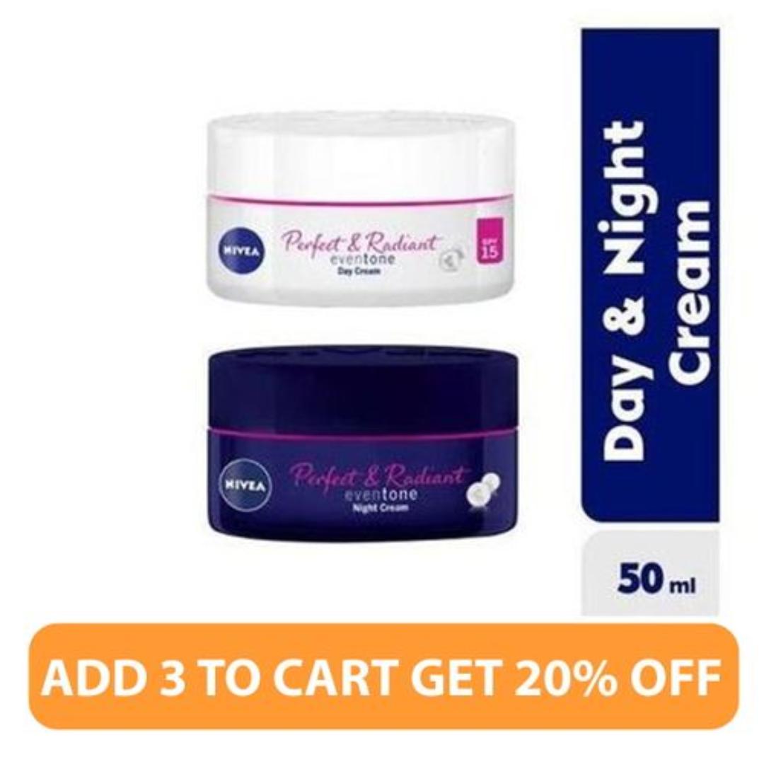 NIVEA Perfect & Radiant Even Tone Day And Night Cream For Women - 50ml