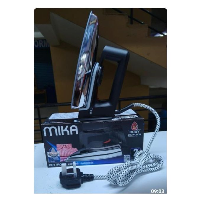 Mika  Ceramic Soleplate Dry Iron Box – Efficient Home Ironing